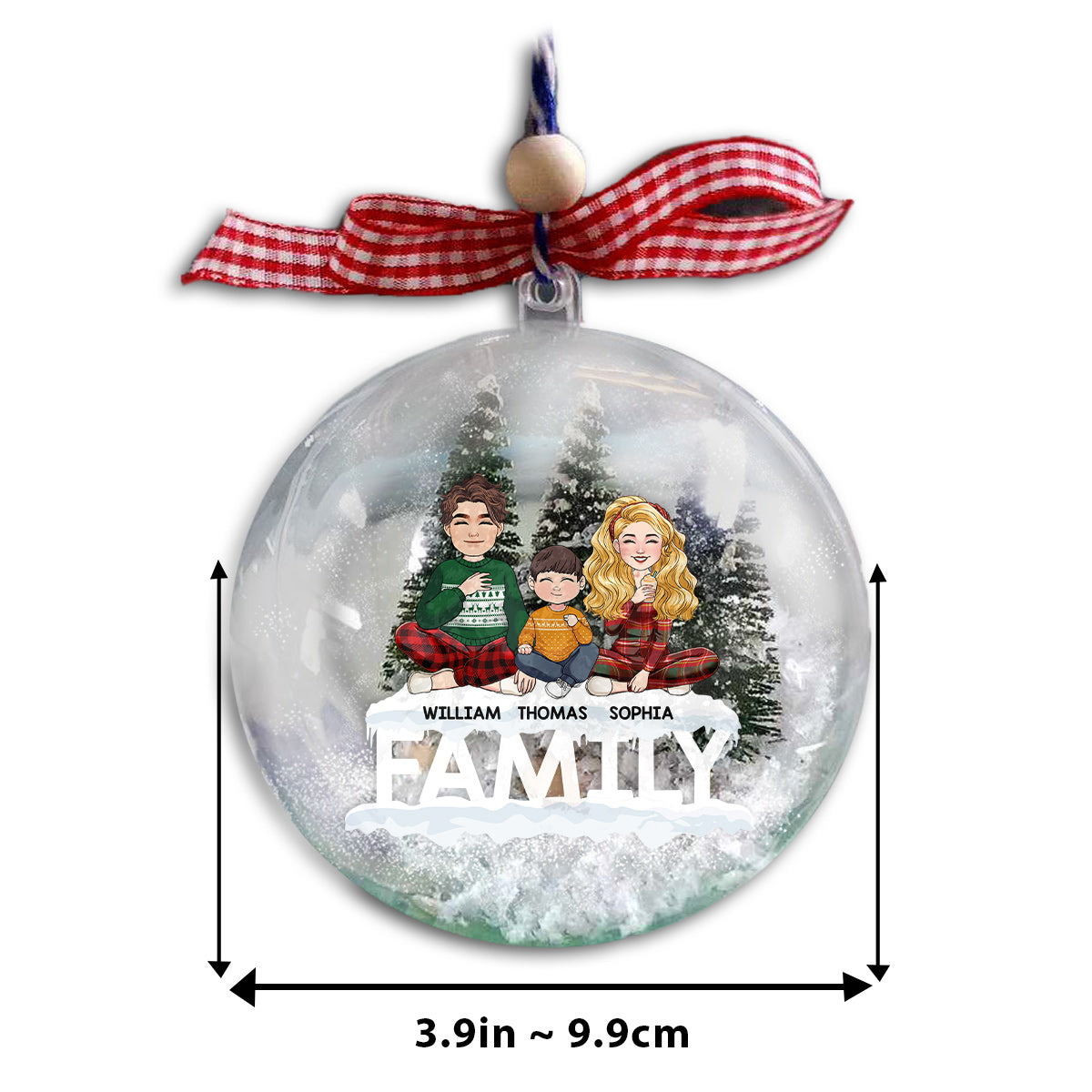 Family 2023 - Personalized Family Snow Globe Ornament