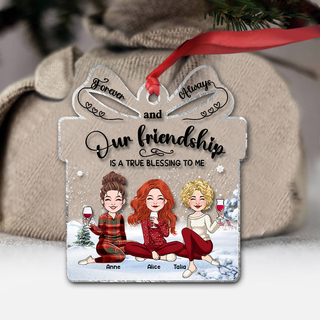 Transparent Ornament - Best Friends Gifts - Our Friendship is a True  Blessing to me ( Custom Acrylic Ornament)