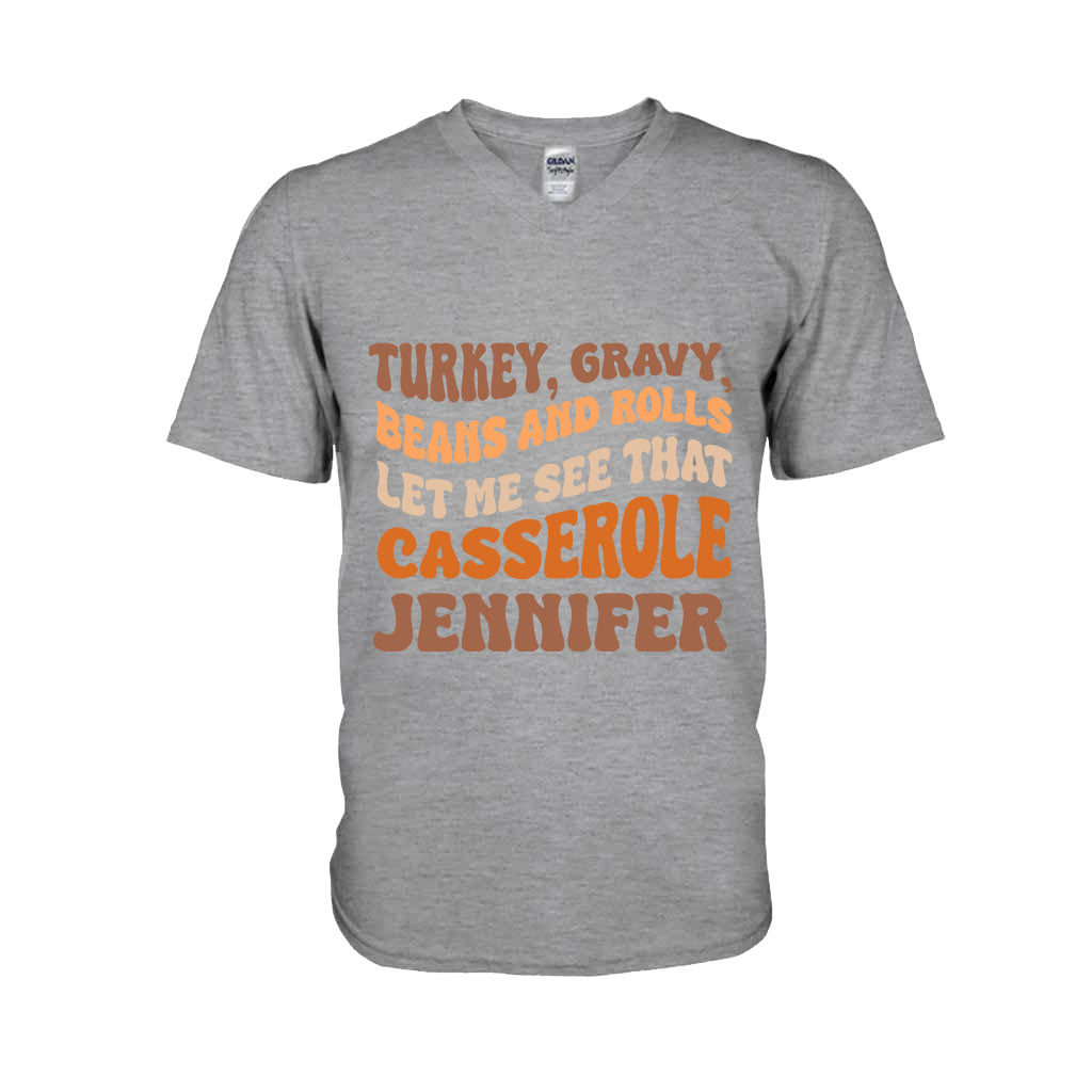 Let Me See That Casserole - Personalized Thanksgiving T-shirt And Hoodie