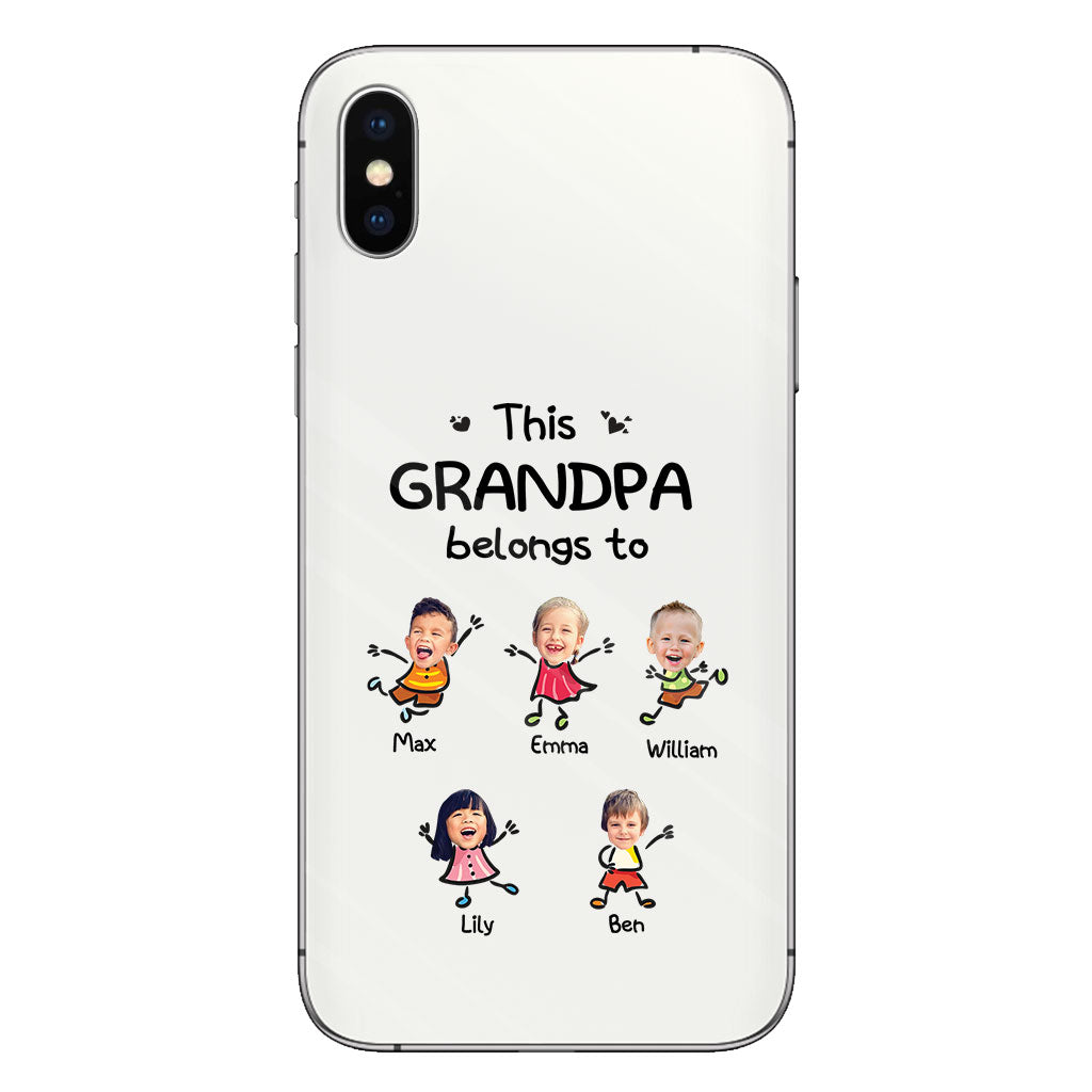 This Grandpa Belongs To - Personalized Grandpa Clear Phone Case