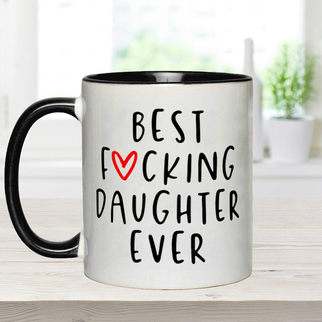 Best Daughter Ever - Personalized Daughter Accent Mug