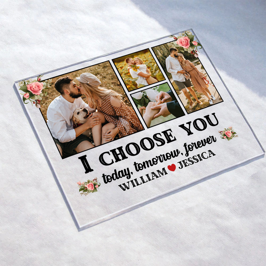 I Choose You - Personalized Couple Transparent Acrylic Plaque