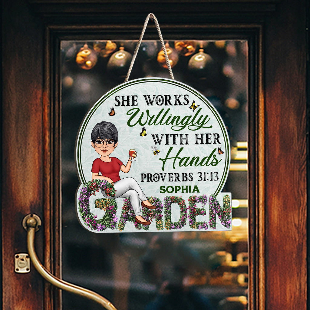 Beware Of Crazy Plant Lady - Personalized Gardening Wood Sign