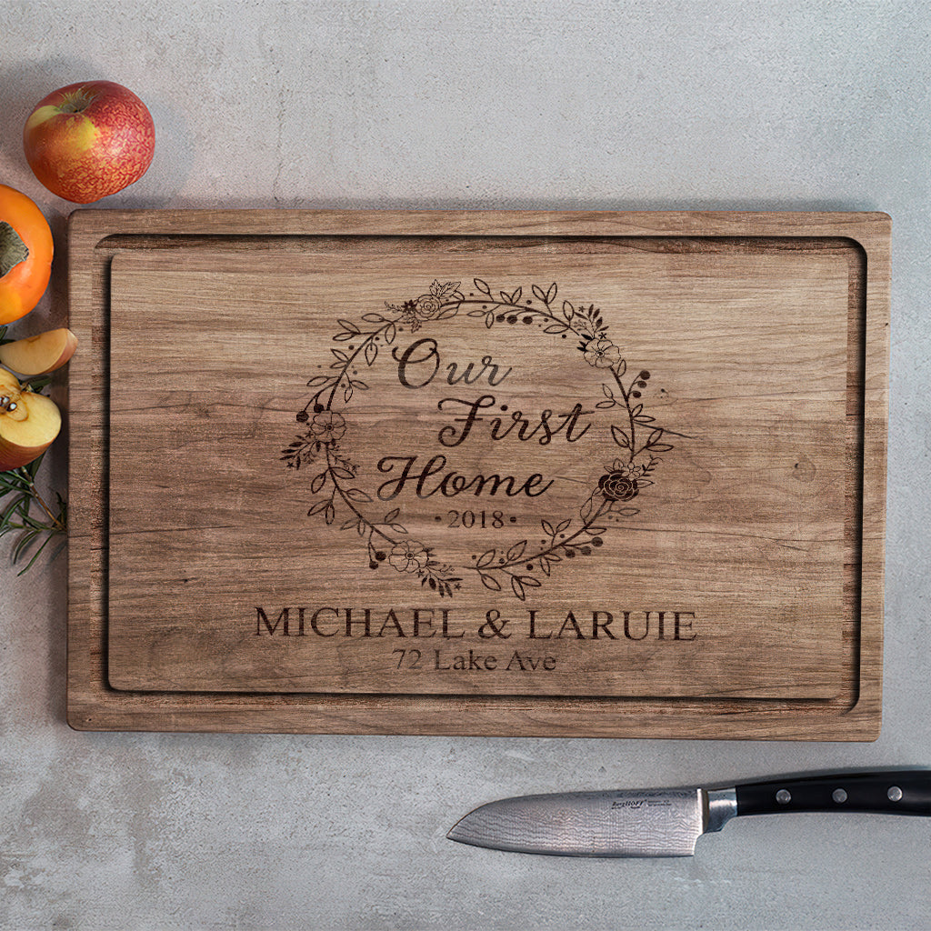 Our Frist Home - Personalized Housewarming Cutting Board