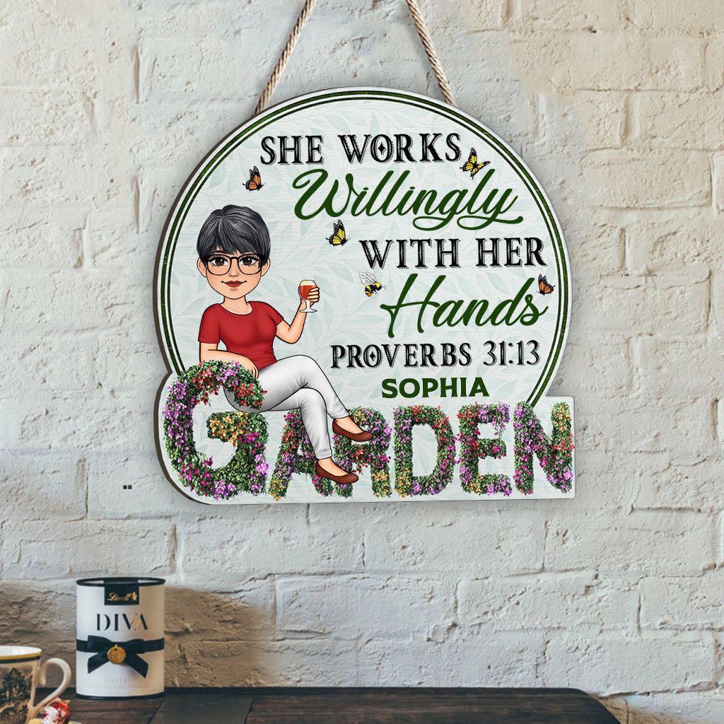 Beware Of Crazy Plant Lady - Personalized Gardening Wood Sign