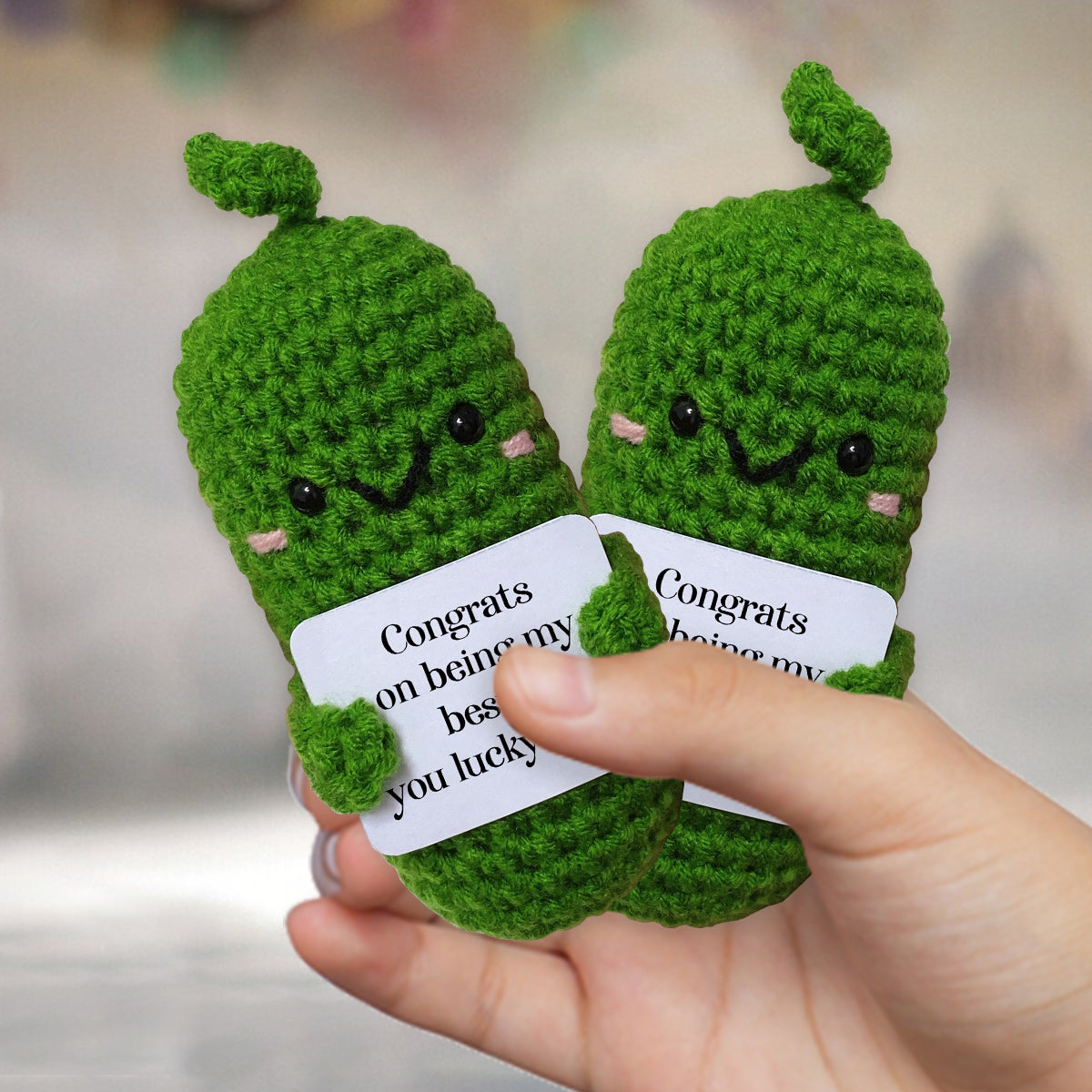 Congrats On Being My Bestie - Gift for friend - Personalized Hand Knitted Figurine