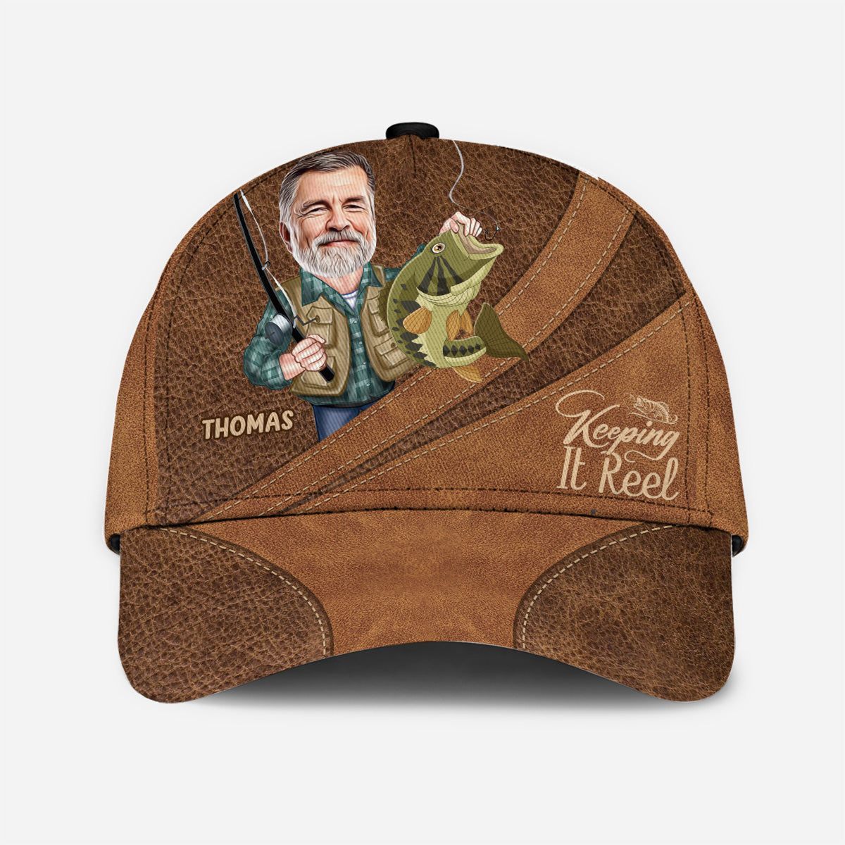 Photo Inserted Funny Fishing Keeping It Reel - Personalized Fishing Classic Cap