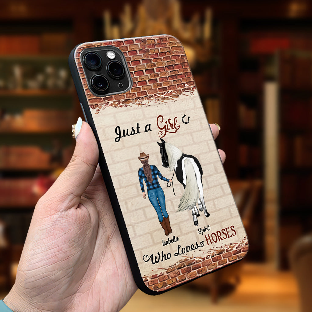 Just A Girl Who Loves Horses - Personalized Horse Phone Case