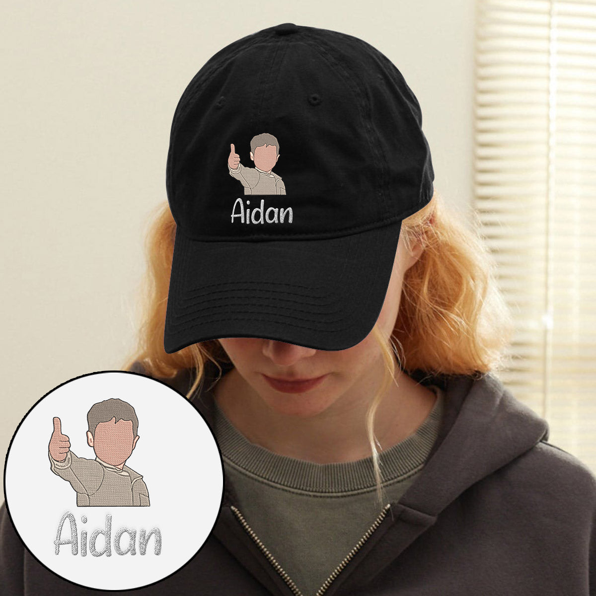 Custom 2D Photo - Personalized Kid Embroidered Classic Cap