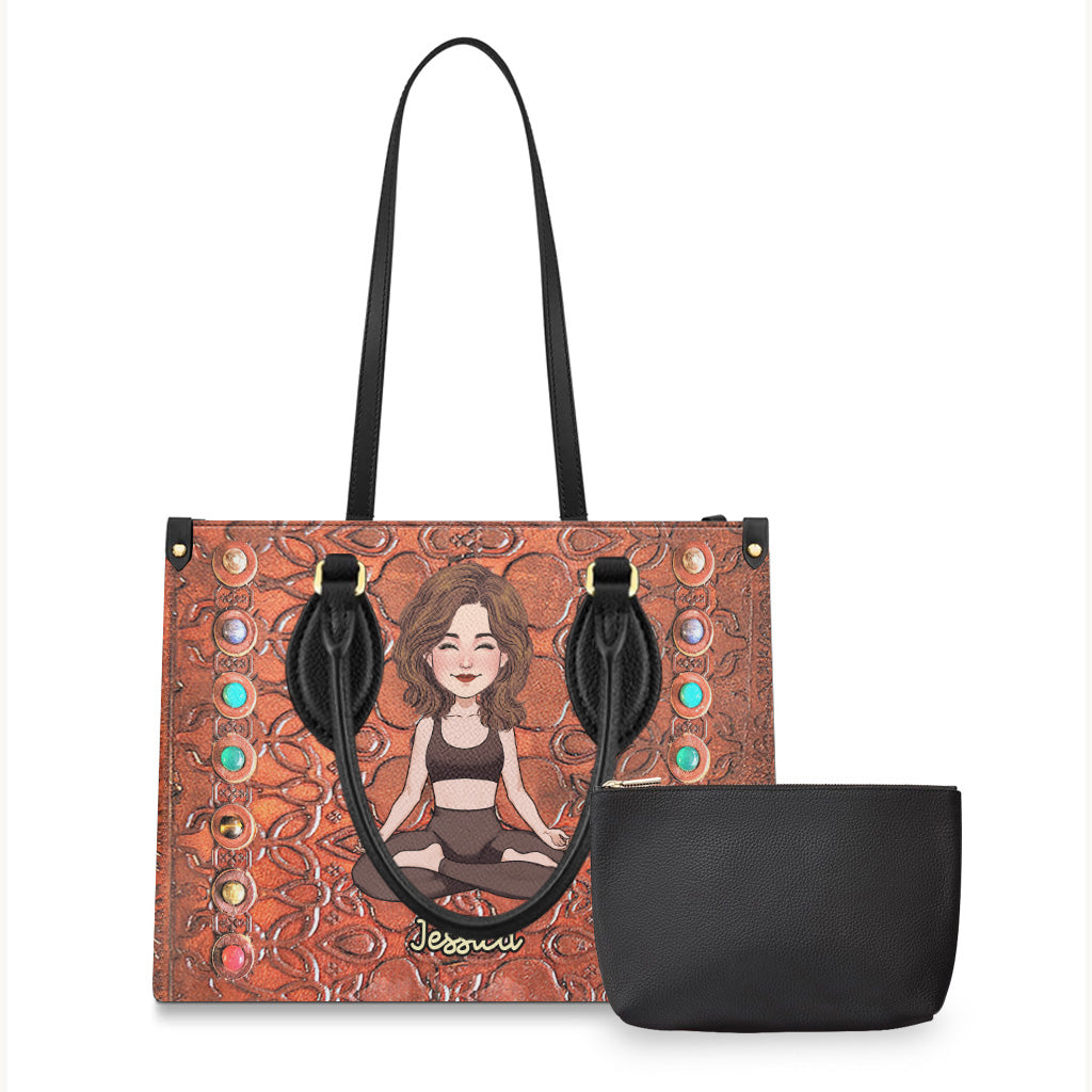 Namaste - Personalized Yoga Leather Handbag