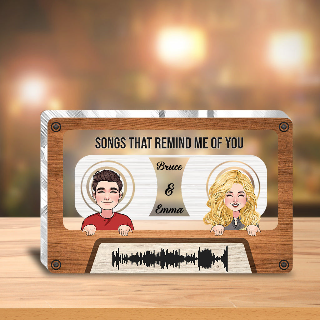 Song Remind Me Of You - Personalized Couple Custom Shaped Acrylic Plaque