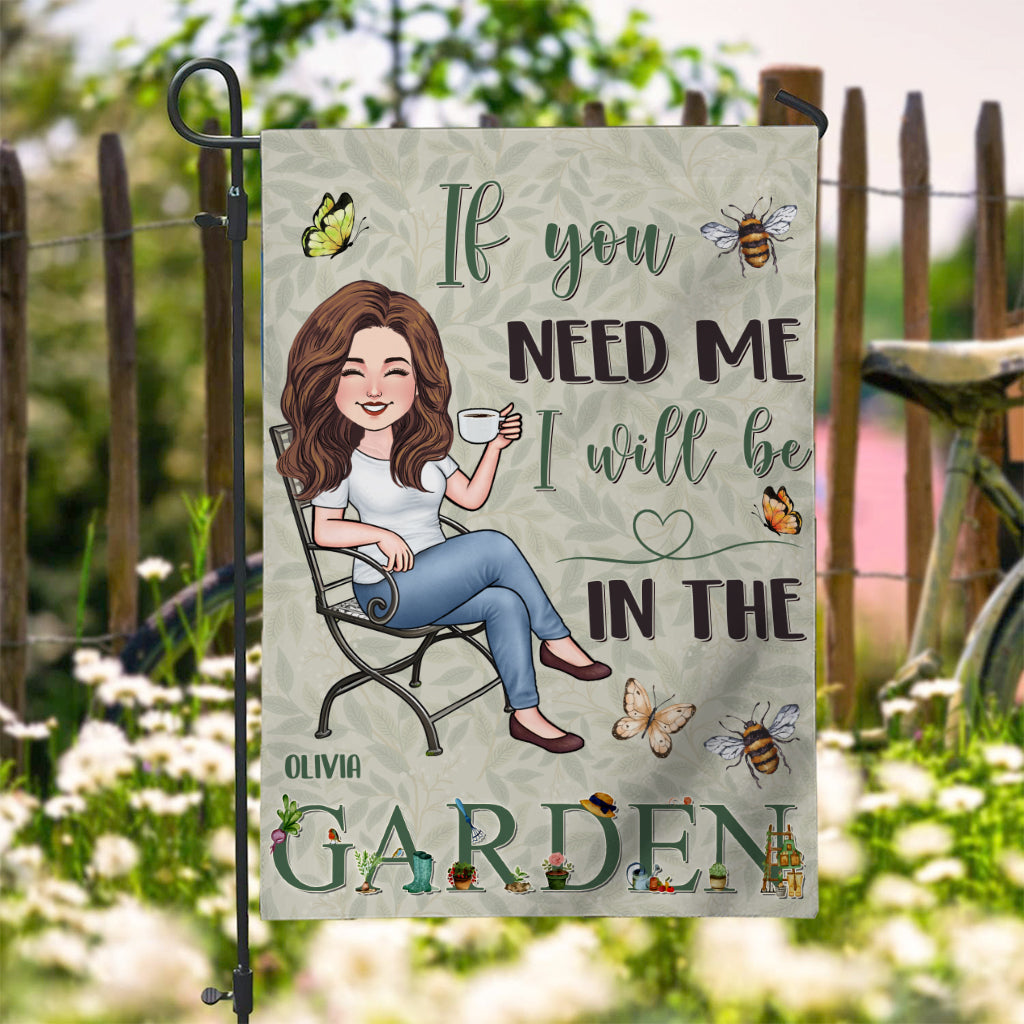 I’ll Be In The Garden - Personalized Gardening Garden Flag