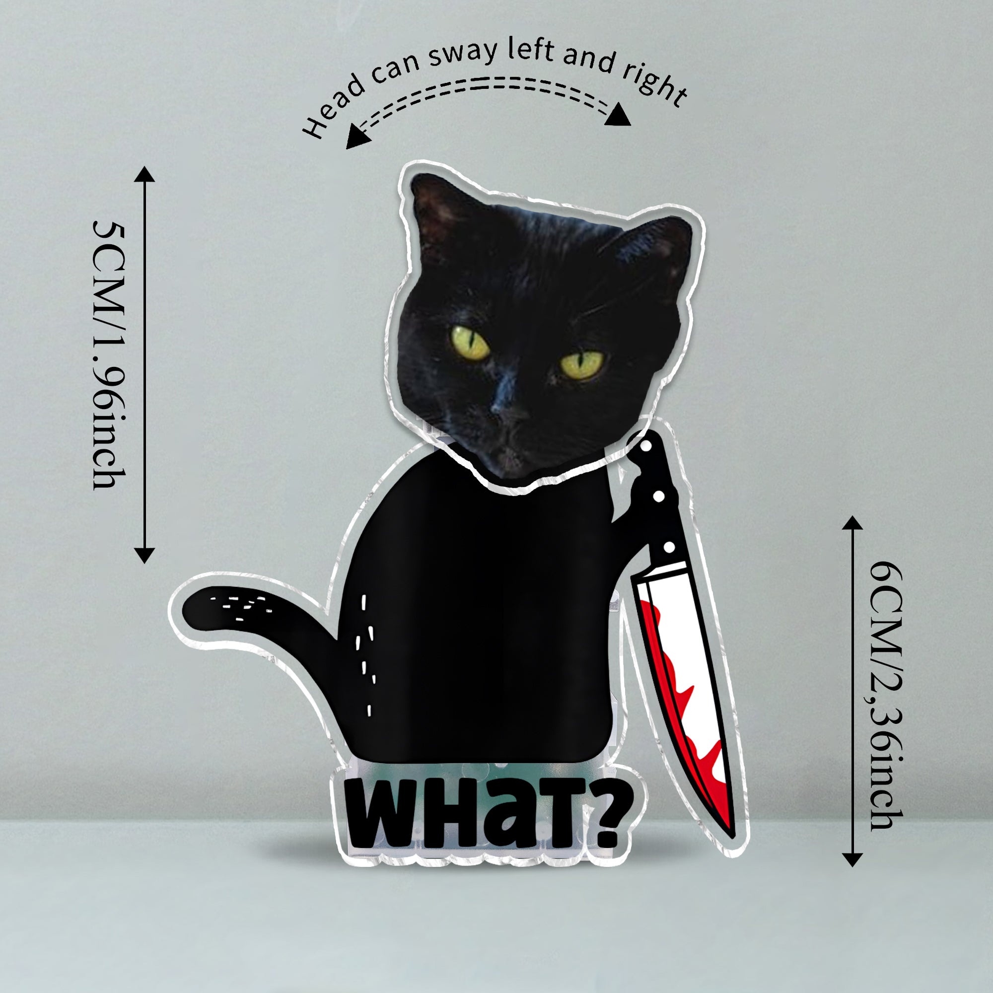 What Cool Black Cat - Black Cat gift for cat lover - Personalized Custom Shaking Head