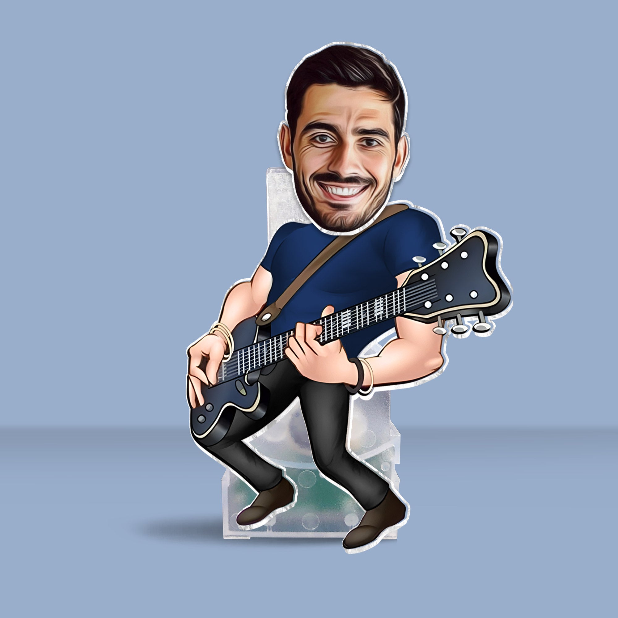 Funny Guitarist - Guitar gift for husband, him, boyfriend, father, son - Personalized Custom Shaking Head