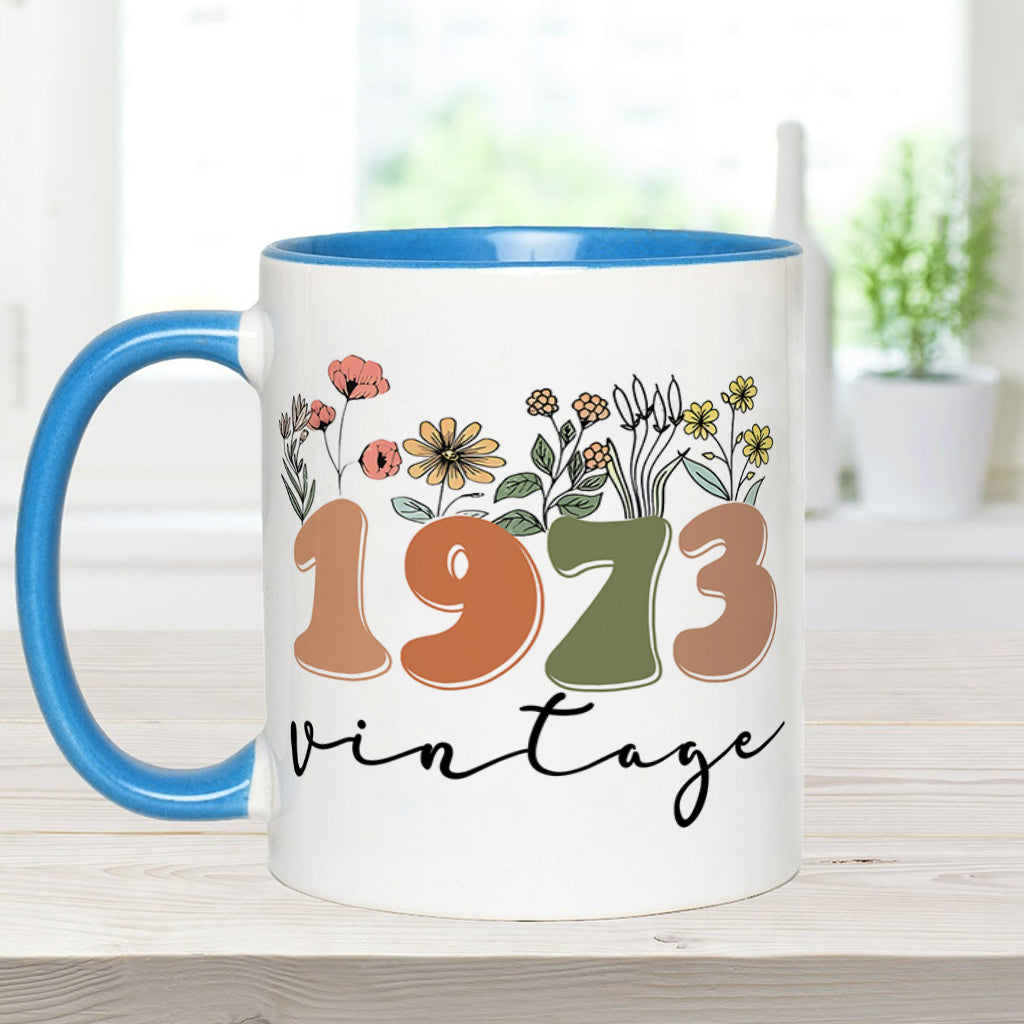 Vintage Version - Personalized Birthday Accent Mug