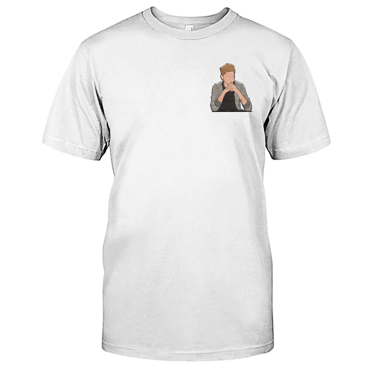 Custom 2D Photo - Personalized grandson Embroidered T-shirt