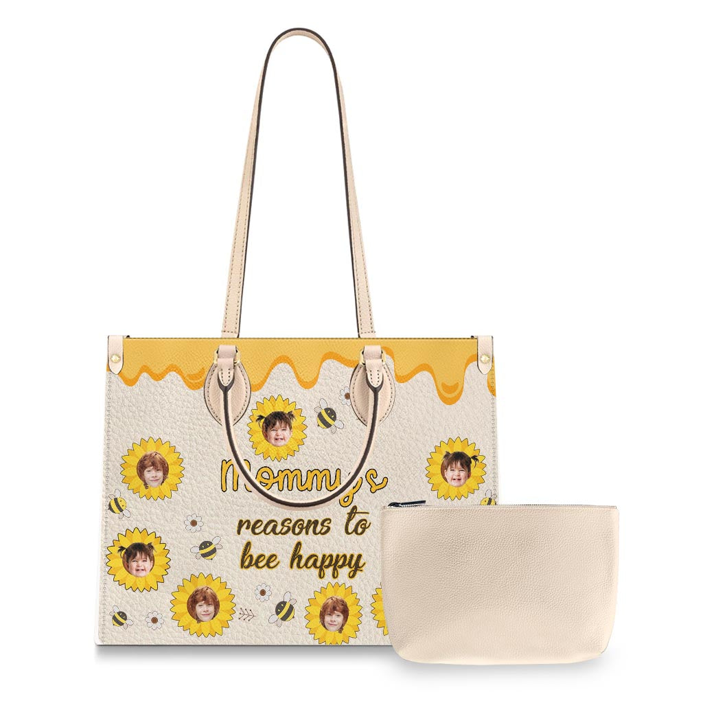 Nana's Reasons - Gift for grandma, mom - Personalized Leather Handbag