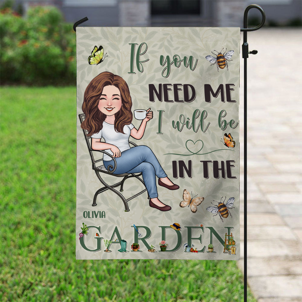 I’ll Be In The Garden - Personalized Gardening Garden Flag