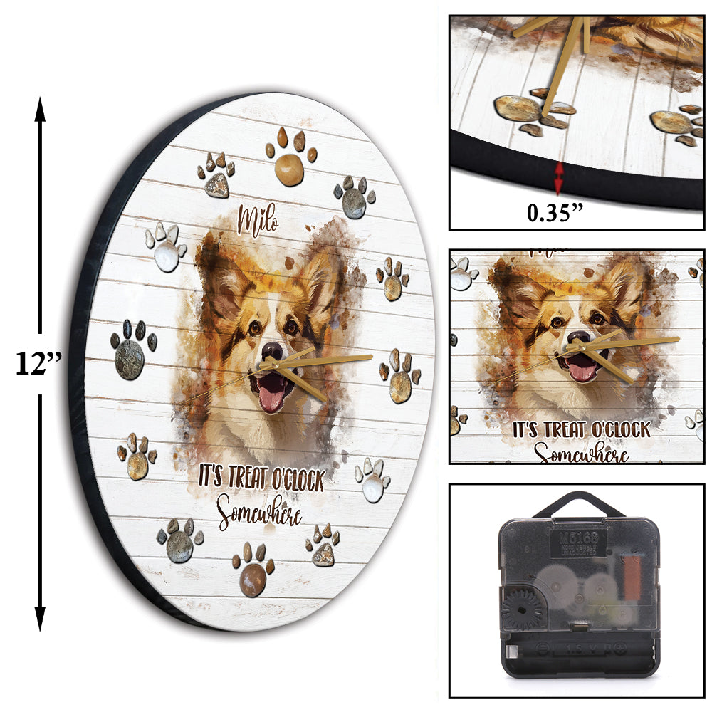 Treat O’clock - Personalized Dog Wall Clock