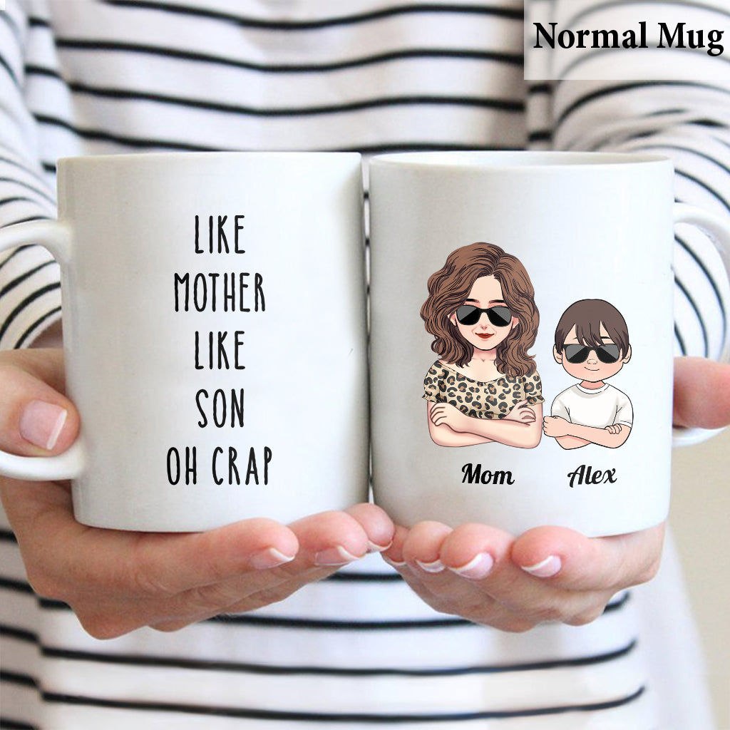 Personalized Coffee Mug Family Mom and Daughter Son Happiness Is