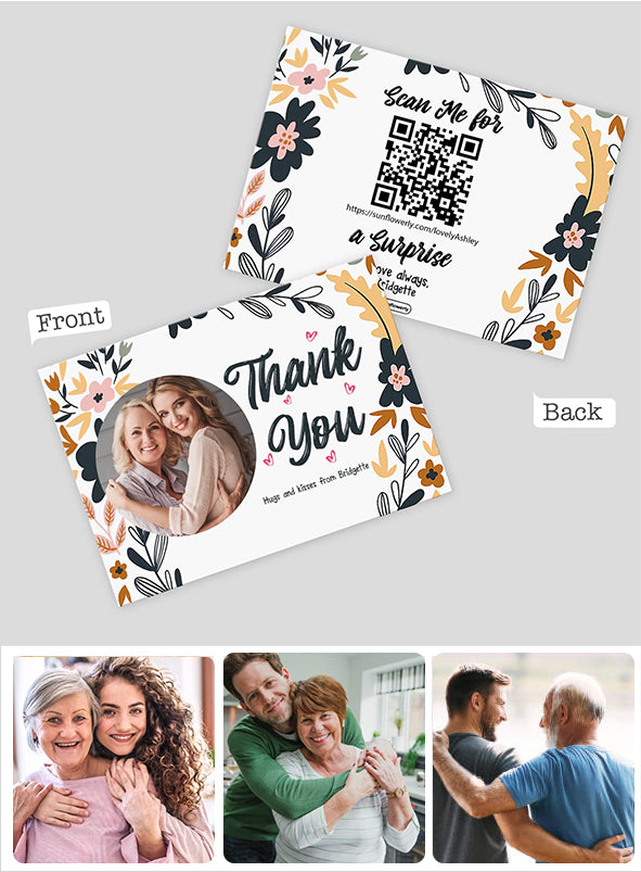 I Love You / Thank you - Personalized QR Greeting Card