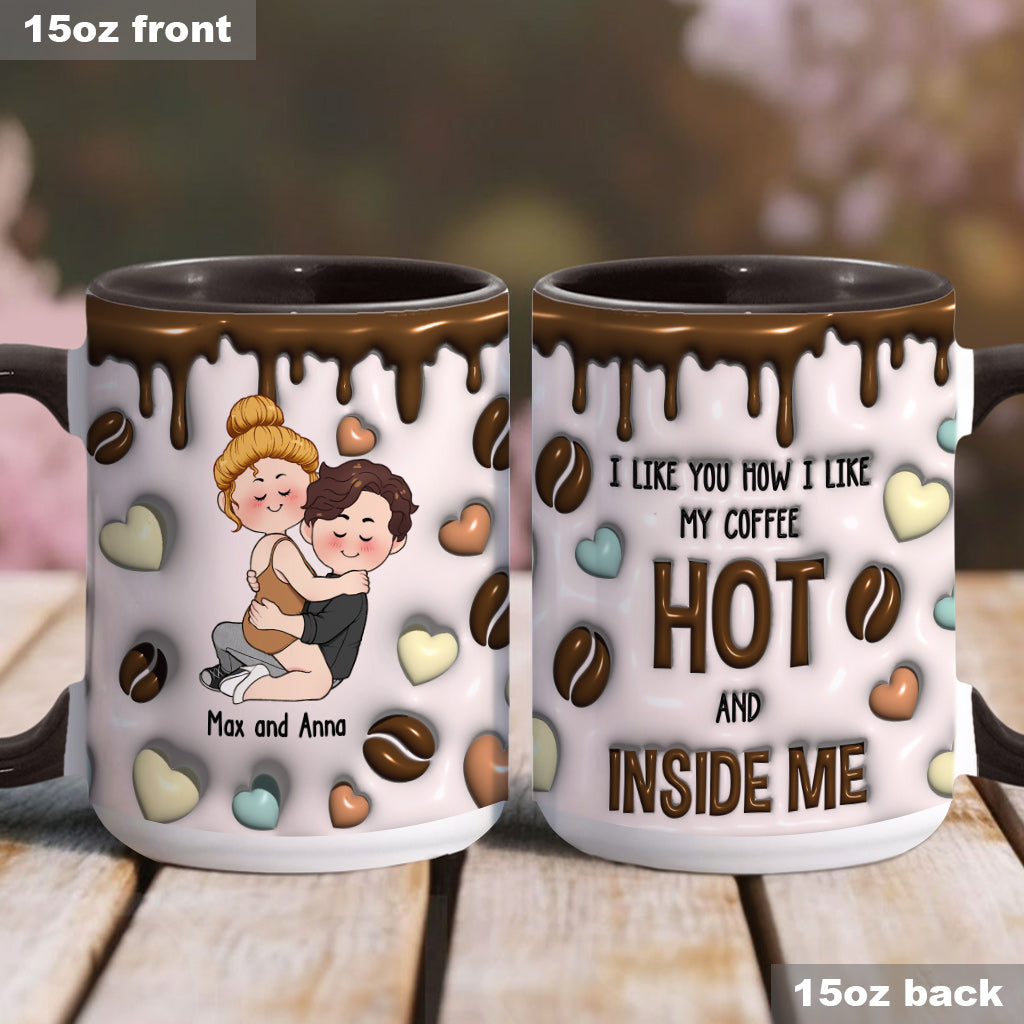 I Like You How I Like My Coffee - Personalized Couple Accent Mug