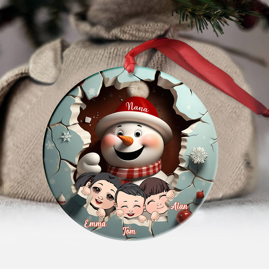 Snowman Grandma/ Nana/ Mimi/ Gigi... - Personalized Grandma Ornament