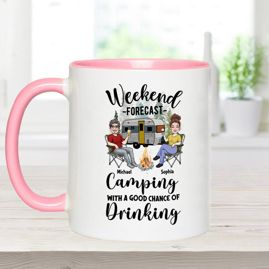 Weekend Forecast - Personalized Camping Accent Mug