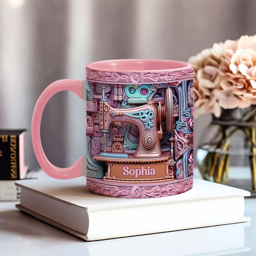 Discover Love Sewing - Personalized Sewing Accent Mug