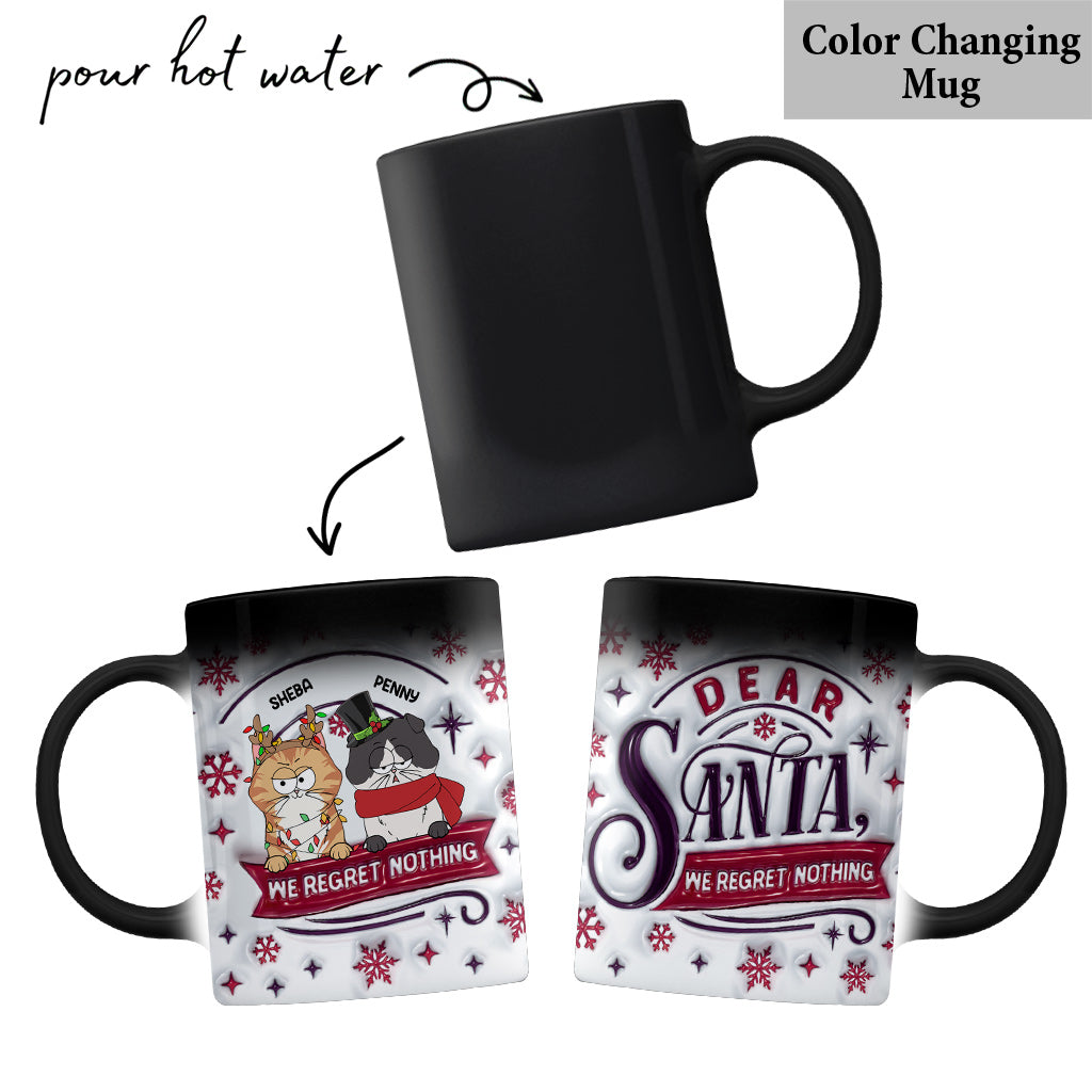 Dear Santa, We Regret Nothing - Personalized Cat Mug