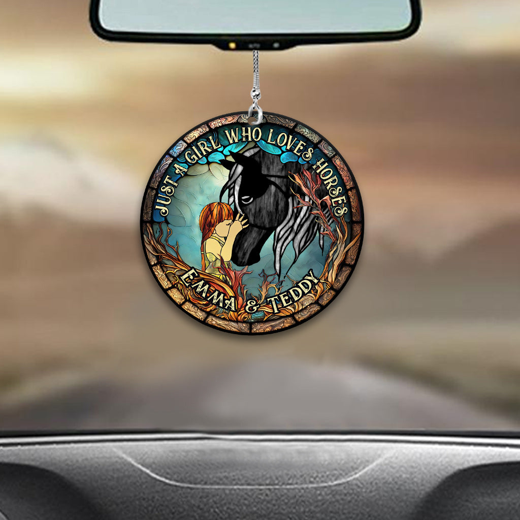 Just A Girl Who Loves Horses - Personalized Horse One-sided Car Ornament