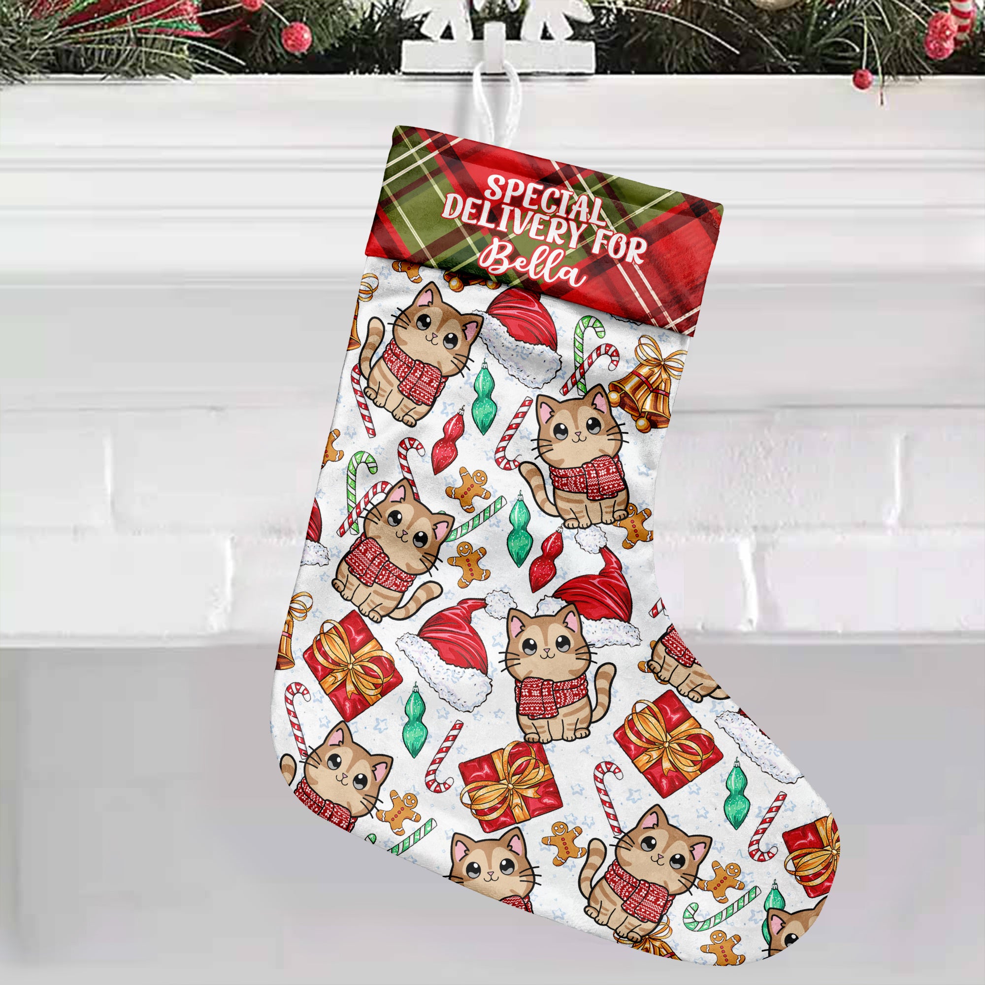 Meowy Christmas - Personalized Cat Christmas Stockings