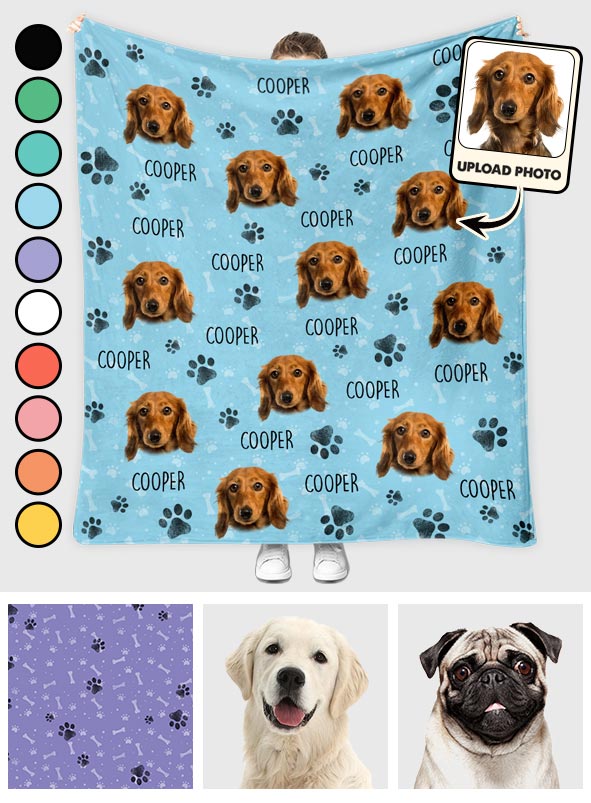 Colorful Pattern - Personalized Dog Blanket