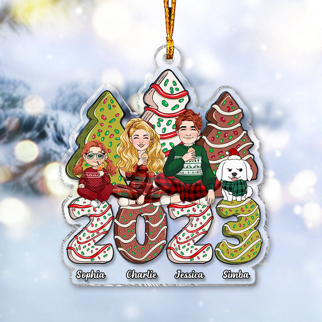 Merry Christmas - Personalized Family Transparent Ornament