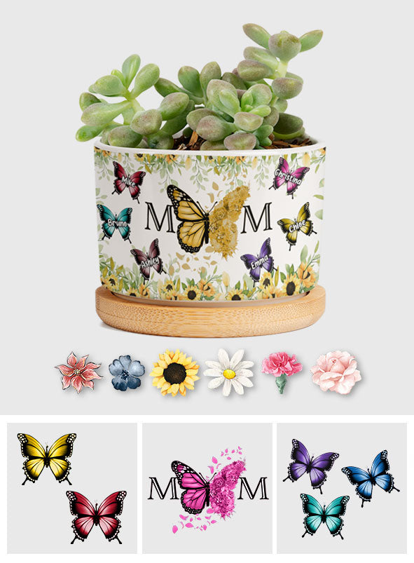 Mom's Garden - Personalized Mother Ceramic Plant Pot