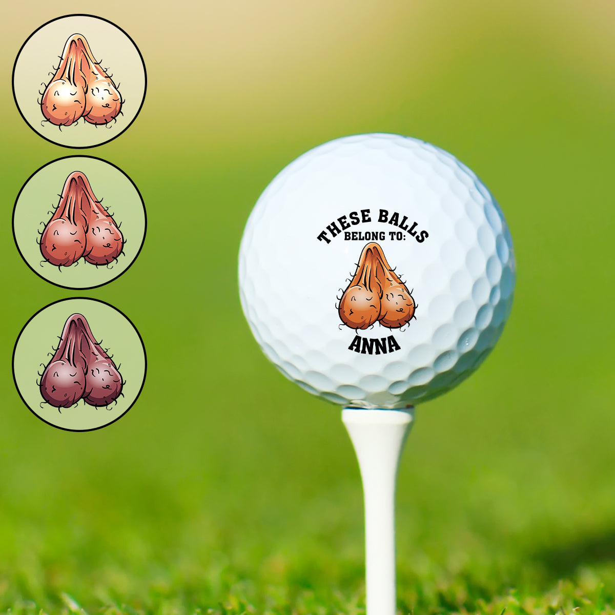 These Balls Belong To - gift for him, boyfriend, husband - Personalized Golf Ball