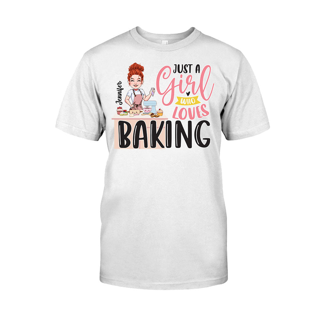 Just A Girl Who Loves Baking - Personalized Baking T-shirt and Hoodie