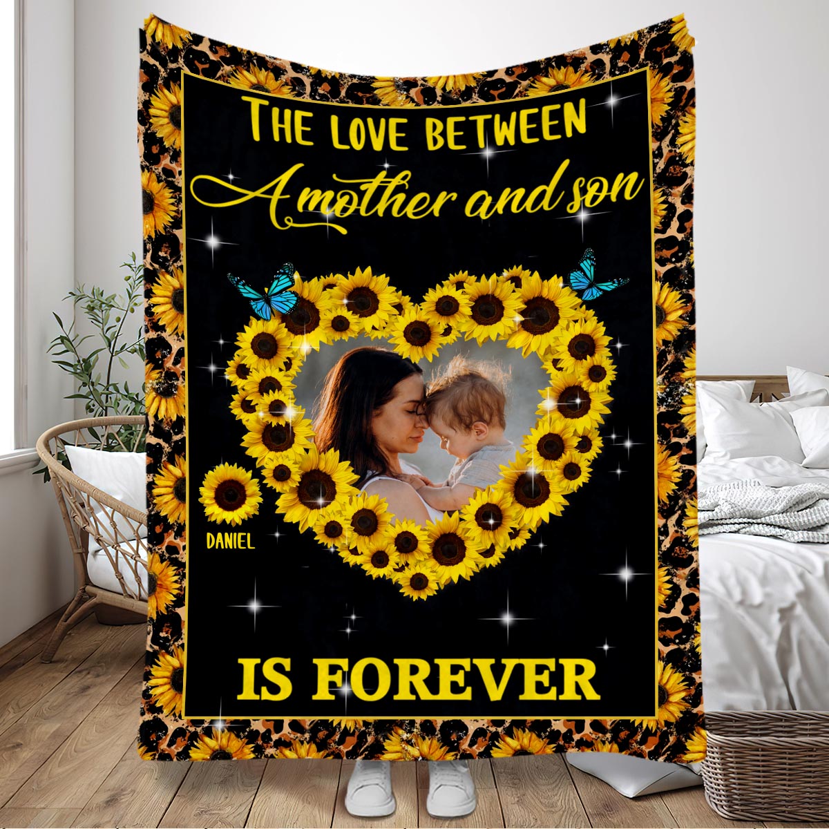 The Love Between Mother And Son Is Forever Photo Pillow