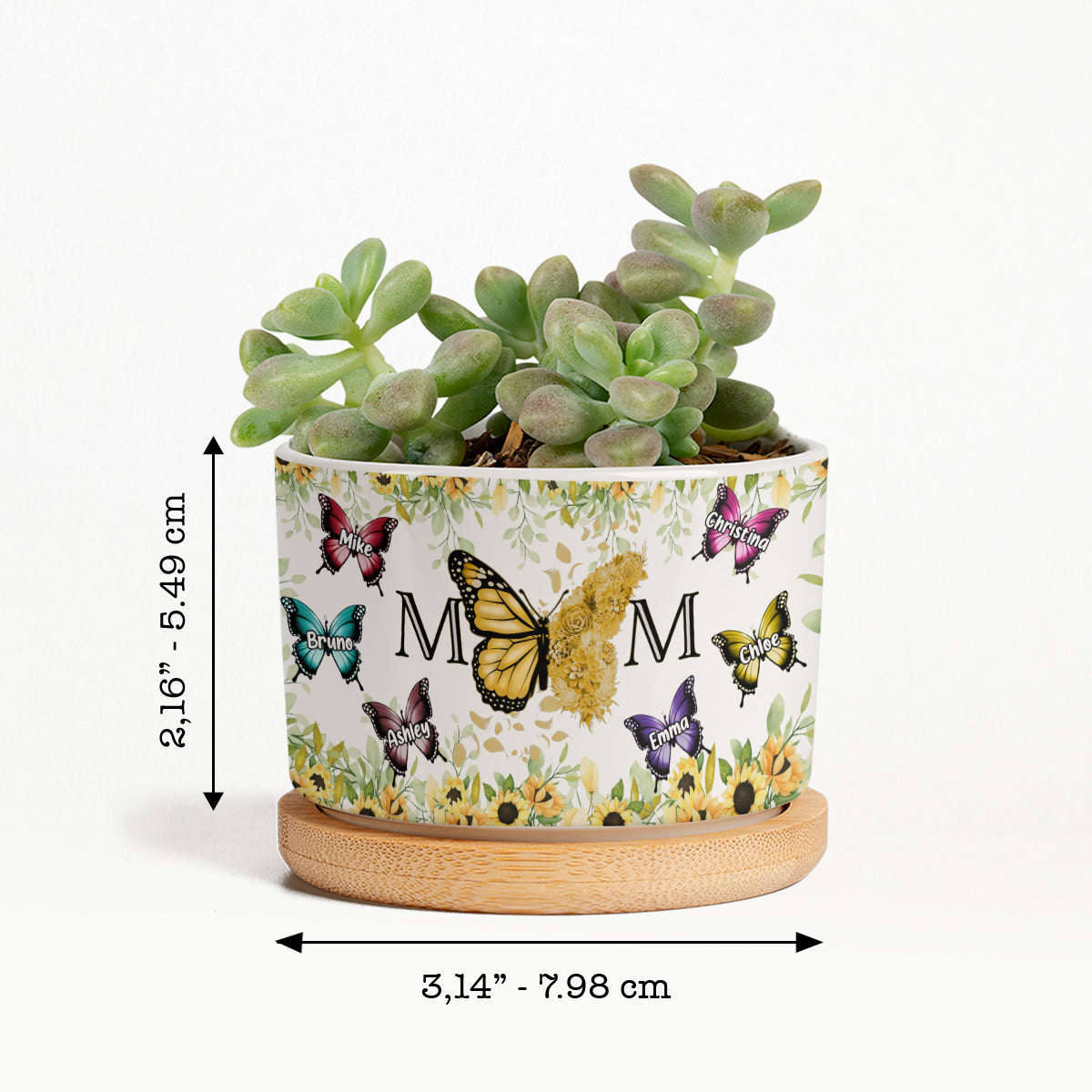 Mom's Garden - Personalized Mother Ceramic Plant Pot