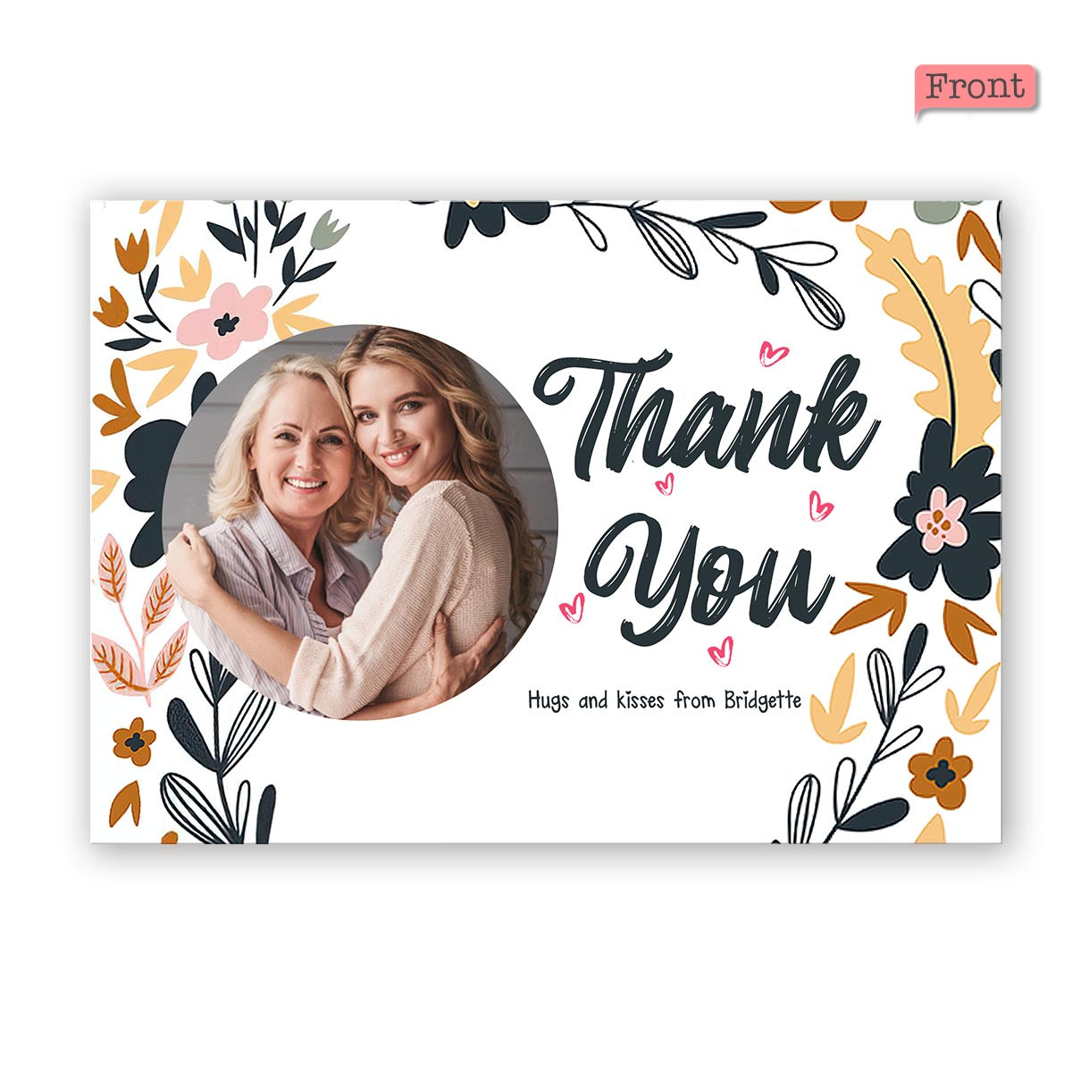 I Love You / Thank you - Personalized Greeting Card