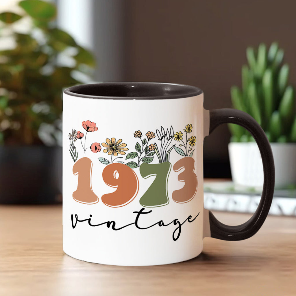 Vintage Version - Personalized Birthday Accent Mug