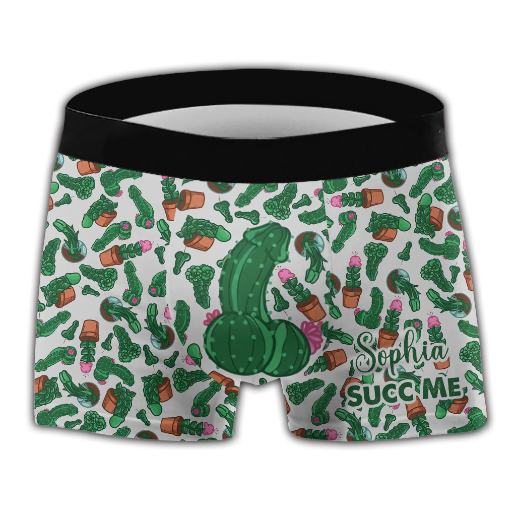 Naughty Cactus - Personalized Cactus Men Boxer Briefs