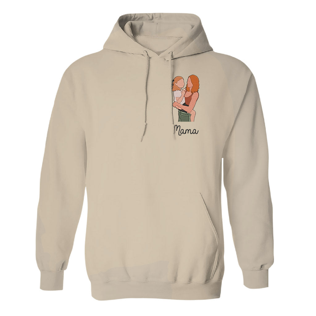 Custom 2D Photo - Personalized Step Mom Embroidered Hoodie