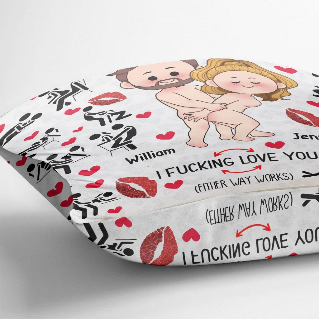 I Love You - Personalized Couple Throw Pillow