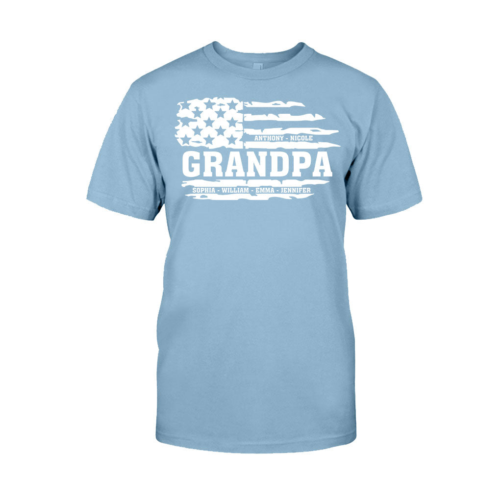 Grandpa US Flag - Personalized Grandpa T-shirt & Hoodie