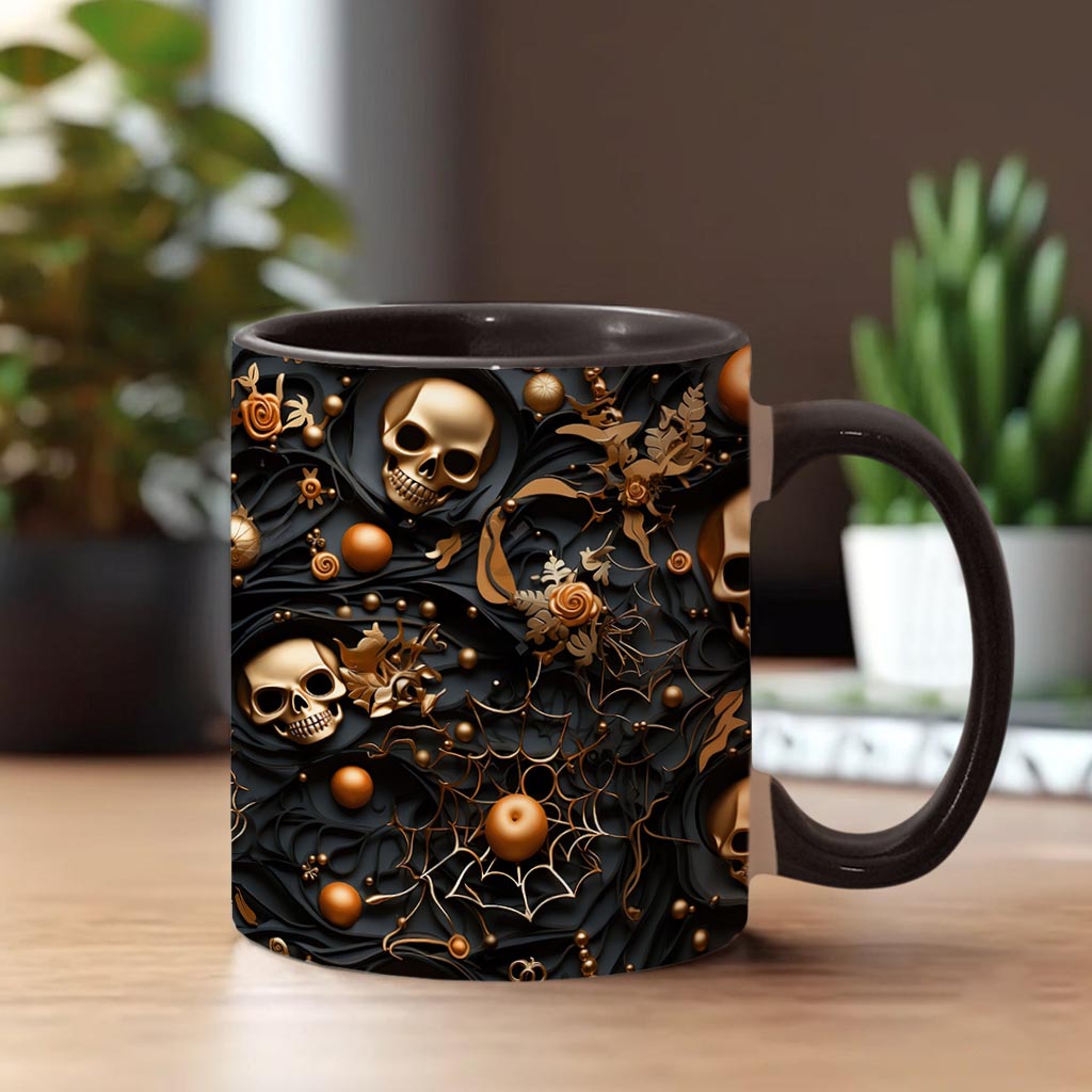 Gold Skull - Personalized Skull Accent Mug