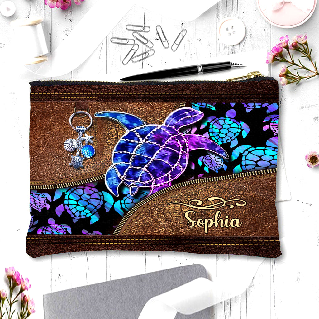 Discover Salty Lil' Beach - Personalized Turtle Pouch