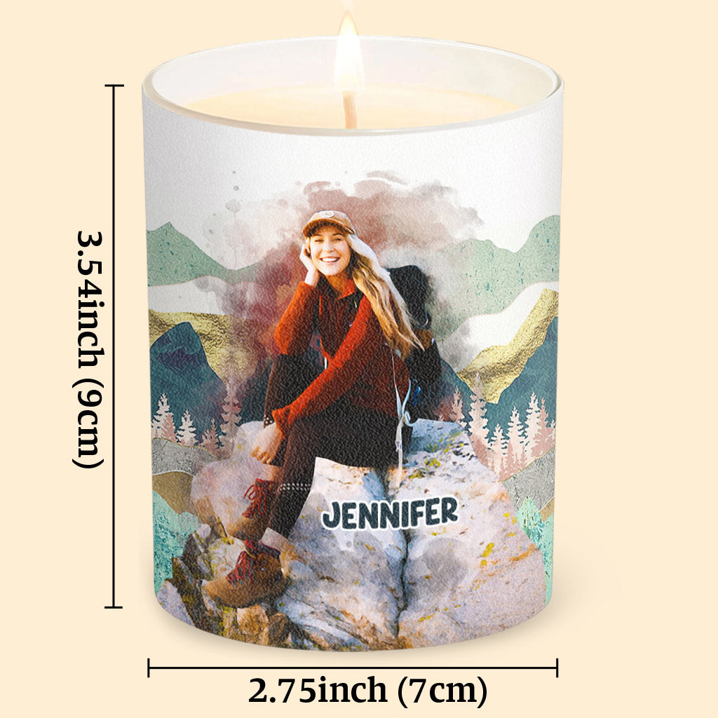 And The Wise One Said - Personalized Hiking Candle With Wooden Lid