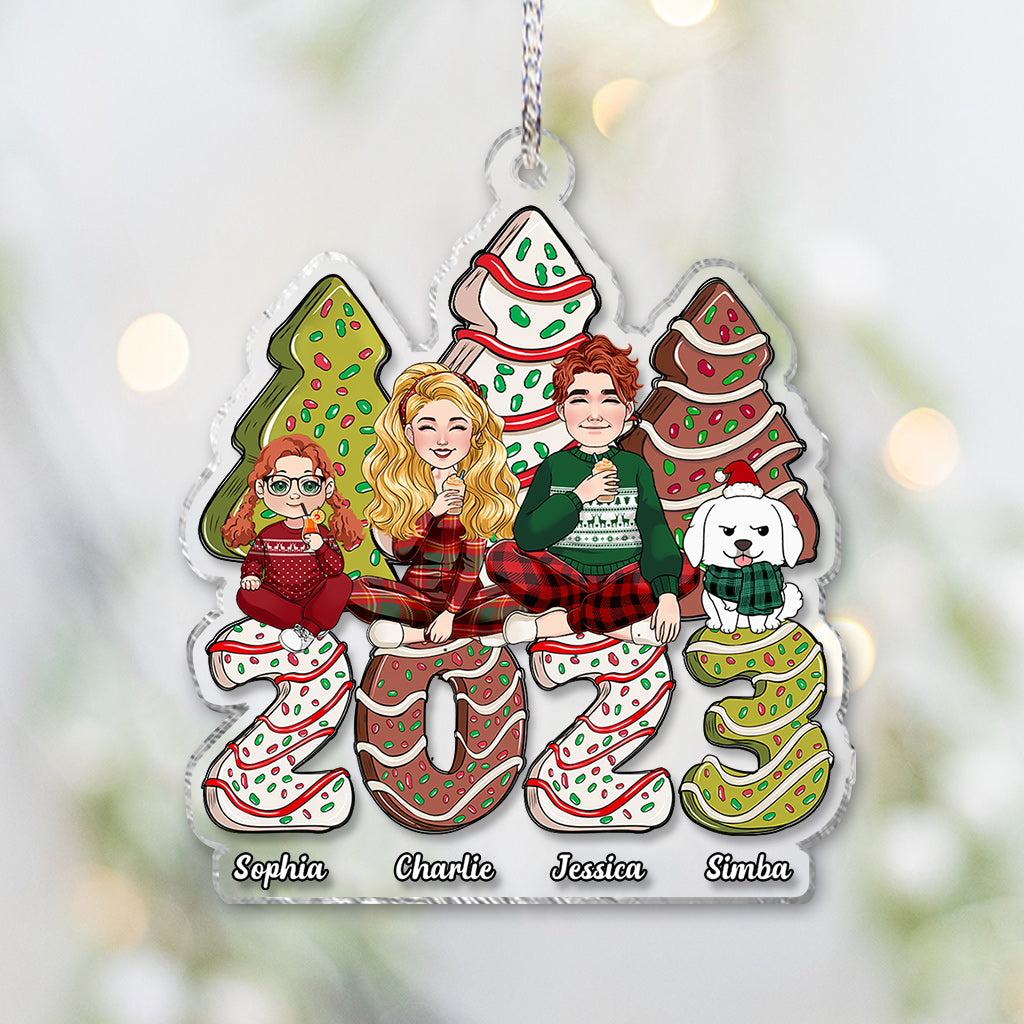 Merry Christmas - Personalized Family Transparent Ornament