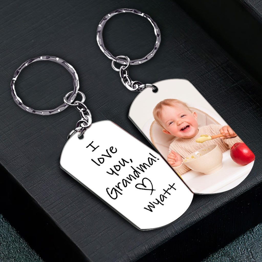 I Love You Grandma - Personalized Grandma Stainless Steel Keychain